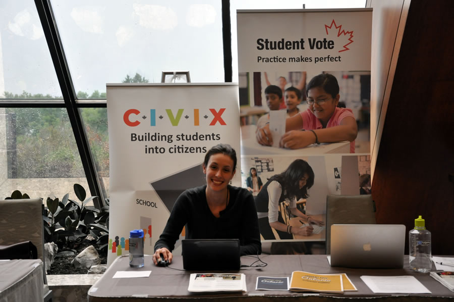 Student Vote booth at Annual Meeting