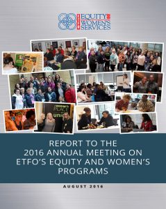 Cover: Report on ETFO's Equity & Women's Programs