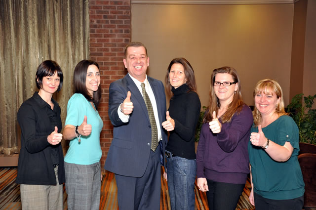 President Hammond with ETFO's new DECE presidents