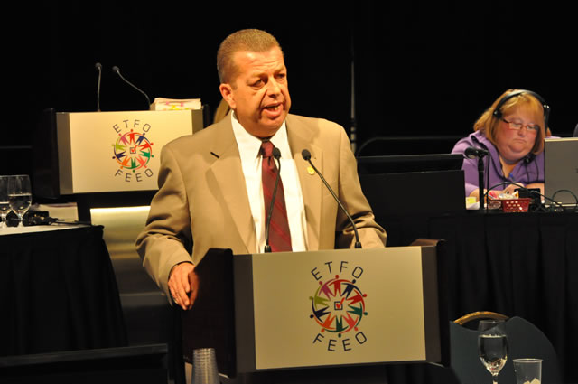ETFO President Sam Hammond ETFO President Sam Hammond